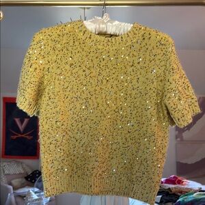 NWT Zara Oversized Sequin Knit Sweater. Size Small.